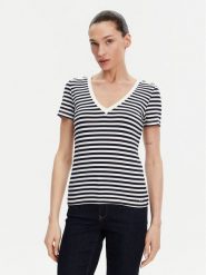 Morgan T-Shirt 241-DINA Granatowy Regular Fit. Niebieskie t-shirty Morgan, m, bez wzorów, z syntetyku, bez kołnierzyka, bez ramiączek. Za 99.99 zł.