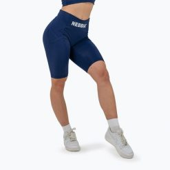 Spodenki NEBBIA Muscle Mommy. Niebieskie szorty sportowe Nebbia, bez wzorów, na fitness i siłownię. Za 179.99 zł.