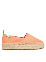 Calvin Klein Jeans Espadryle Platform Espadrille Ml Cs YW0YW01871 Pomarańczowy. Brązowe espadryle Calvin Klein Jeans, bez wzorów, z jeansu, bez obcasa. Za 349.99 zł.