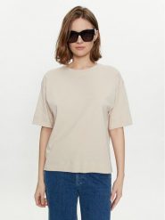 Vero Moda T-Shirt Didde 10301183 Beżowy Loose Fit. Brązowe t-shirty Vero Moda, l, bez wzorów, z bawełny, bez kołnierzyka, bez ramiączek. Za 59.99 zł.