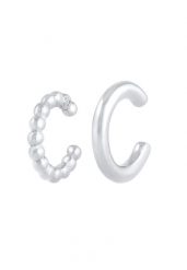 Elli Damska nausznica zestaw 2 sztuk Kula Basic Minimal, srebro: 925 Sterling Silver Kolczyki 1 ct Damski. Szare kolczyki Elli, srebrne. Za 243.99 zł.