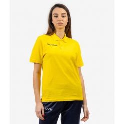Elegancka letnia koszula polo Givova z bawełny. Fioletowe koszule Givova, bez wzorów, z bawełny, eleganckie, bez kołnierzyka, bez ramiączek. Za 63.36 zł.
