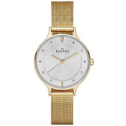 Zegarek Skagen. Żółte zegarki Skagen, złote. Za 479.99 zł.