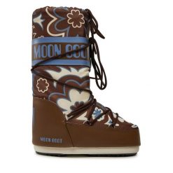 Śniegowce Moon Boot. Brązowe śniegowce Moon Boot, bez wzorów, bez zapięcia. Za 899.99 zł.