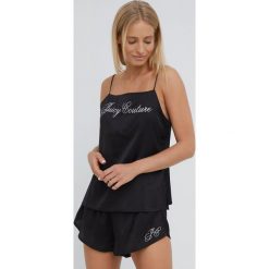 Juicy Couture top piżamowy kolor czarny satynowa. Czarne piżamy Juicy Couture, l, bez wzorów, z satyny, bez kołnierzyka, bez ramiączek. Za 279.99 zł.