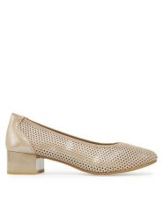 Caprice Czółenka 9-22501-44 Beżowy. Brązowe czółenka Caprice, bez wzorów, ze skóry, bez obcasa, bez zapięcia. Za 259.99 zł.