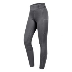 Damskie legginsy jeździeckie z pełną przyczepnością ELT Ella Glam. Szare legginsy ELT, bez wzorów, z dzianiny, klasyczne. Za 301.50 zł.