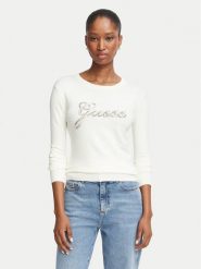 Guess Sweter W6BR53 Z1454 Kremowy Regular Fit. Białe swetry Guess, m, z aplikacjami, z wiskozy, bez ramiączek. Za 344.99 zł.