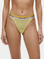 Calvin Klein Underwear Stringi LV00QF8856 Zielony. Zielone stringi Calvin Klein Underwear, bez wzorów, z syntetyku. Za 109.99 zł.