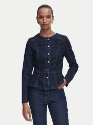 Rinascimento Kurtka jeansowa CFC0129939003 Granatowy Slim Fit. Niebieskie kurtki Rinascimento, xl, bez wzorów, z bawełny, bez kaptura. Za 624.99 zł.
