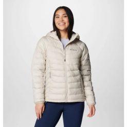 Kurtka puchowa damska Columbia Powder Lite II Hooded. Białe kurtki Columbia, xs, bez wzorów, z puchu, bez kaptura. Za 479.99 zł.