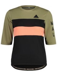 Maloja Koszulka kolarska "WallisM" w kolorze oliwkowo-czarnym rozmiar: M. Brązowe t-shirty sportowe Maloja, m, bez wzorów, z materiału, bez ramiączek, rowerowe. Za 198.56 zł.