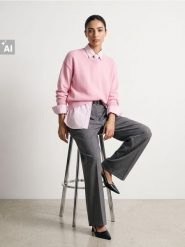 Gładki sweter z wiskozą - różowy. Czerwone swetry Sinsay, l, bez wzorów, z wiskozy, bez ramiączek. Za 59.99 zł.