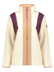 Geographical Norway Kurtka polarowa "Uriel" w kolorze kremowo-fioletowo-pomarańczowym rozmiar: S. Brązowe kurtki Geographical Norway, s, bez wzorów, z polaru, bez kaptura. Za 152.26 zł.