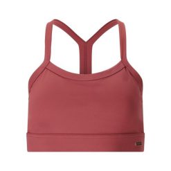 Biustonosz dla kobiet Athlecia Bloom V2. Czerwone biustonosze sportowe Athlecia, bez wzorów, na fitness i siłownię. Za 156.50 zł.