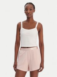 Guess Top V6GP16 K3180 Biały Regular Fit. Białe topy Guess, l, z aplikacjami, z wiskozy, bez kołnierzyka, bez ramiączek. Za 159.99 zł.