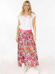 Zwillingsherz Spódnica "Tropical Leo" ze wzorem rozmiar: S/M. Spódnice Zwillingsherz, na co dzień, m, bez wzorów, z wiskozy, maxi, proste. Za 104.99 zł.
