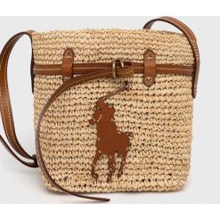 Polo Ralph Lauren torebka kolor beżowy. Brązowe torebki klasyczne Polo Ralph Lauren, bez wzorów, na ramię, bez dodatków. W wyprzedaży za 643.99 zł.