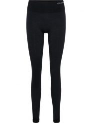Damskie legginsy bezszwowe Hummel MT Shine. Czarne legginsy Hummel, bez wzorów, z materiału. Za 252.50 zł.