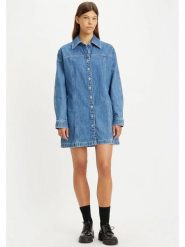 Levi´s Sukienka dżinsowa "Shay" w kolorze niebieskim rozmiar: M. Niebieskie sukienki na co dzień, m, bez wzorów, z bawełny, bez kołnierzyka, bez ramiączek, mini, proste. Za 354.94 zł.