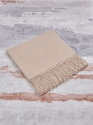 Szalik - beżowy. Brązowe szaliki i kominy Sinsay, bez wzorów. Za 15.99 zł.