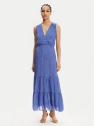 Haveone Sukienka letnia AFF-N005 Niebieski Loose Fit. Niebieskie sukienki Haveone, xl, bez wzorów, z wiskozy, bez kołnierzyka, bez ramiączek. Za 349.99 zł.
