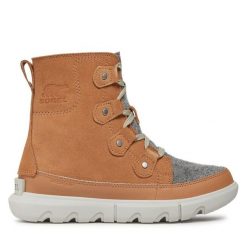 Śniegowce Sorel. Brązowe śniegowce Sorel, bez wzorów, bez zapięcia. Za 699.99 zł.