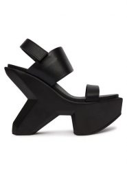 United Nude Sandały Boulder Sandal 109810116 Czarny. Czarne sandały United Nude, bez wzorów, ze skóry, bez obcasa, na koturnie, bez zapięcia. Za 1,819.00 zł.