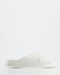 KLAPKI DAMSKIE MORO-101 SILVER. Szare klapki Venezia, bez wzorów, ze skóry, bez obcasa, bez zapięcia. Za 129.00 zł.