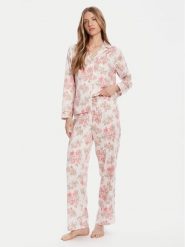 LAUREN RALPH LAUREN Piżama ILN92441 Różowy Regular Fit. Czerwone piżamy Lauren Ralph Lauren, s, bez wzorów, z bawełny, bez kołnierzyka, bez ramiączek. Za 549.99 zł.
