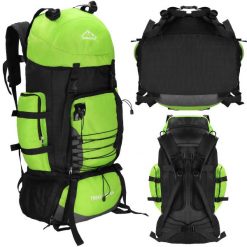 Plecak trekkingowy 90 L górski turystyczny survival. Zielone plecaki Springos, bez wzorów, bez dodatków. Za 71.99 zł.