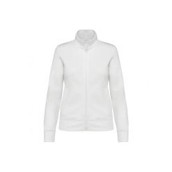 Damska kurtka ze szczotkowanego polaru Kariban. Białe kurtki KARIBAN, bez wzorów, z polaru, bez kaptura. Za 218.00 zł.