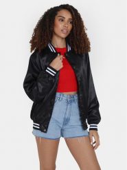 Brave Soul Kurtka bomber LJK-FRANCES Czarny Straight Fit. Czarne kurtki Brave Soul, bez wzorów, z syntetyku, bez kaptura. Za 129.99 zł.