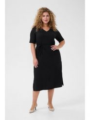 KAFFE curve Sukienka "Civena" w kolorze czarnym rozmiar: M. Czarne sukienki KAFFE curve, na co dzień, m, bez wzorów, bez kołnierzyka, bez ramiączek, midi, proste. Za 104.99 zł.
