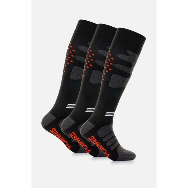 Skarpety narciarskie dla dorosłych Surfanic Full Size Black 3p. (roz. 42-46). Czarne skarpetki Surfanic, bez wzorów, z syntetyku. Za 79.99 zł.