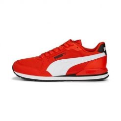 Buty do chodzenia damskie Puma ST Runner V3 Mesh JR. Czerwone buty trekkingowe Puma, z materiału, bez zapięcia. Za 244.00 zł.