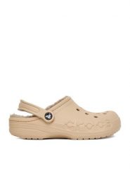 Crocs Klapki C-BAYA LINED CLOG 205969-2ZM Beżowy. Brązowe klapki Crocs, bez wzorów, z tworzywa sztucznego, bez obcasa, bez zapięcia. Za 169.99 zł.