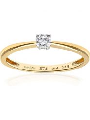 Revoni Złoty pierścionek z diamentem rozmiar: 53. Żółte pierścionki Revoni, z diamentem, złote. Za 1,840.99 zł.