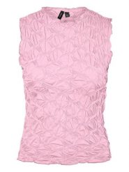Vero Moda Top w kolorze jasnoróżowym rozmiar: XS. Różowe topy Vero Moda, xs, bez wzorów, bez kołnierzyka, bez ramiączek. Za 24.12 zł.