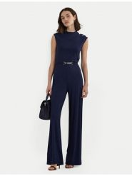Lauren Ralph Lauren Kombinezon 200889069002 Granatowy Wide Leg. Niebieskie sukienki Lauren Ralph Lauren, xl, bez wzorów, z wiskozy, bez kołnierzyka, bez ramiączek. Za 799.99 zł.
