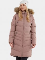 Płaszcz Zimowy Damski Fundango Puppis. Fioletowe płaszcze FUNDANGO, na zimę, xs, bez wzorów, z futra, eleganckie, bez kaptura. Za 499.00 zł.