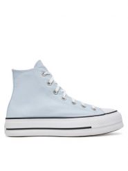 Converse Trampki Chuck Taylor All Star Lift Platform A10644C Błękitny. Niebieskie trampki Converse, bez wzorów, z materiału, retro, bez zapięcia. Za 269.99 zł.