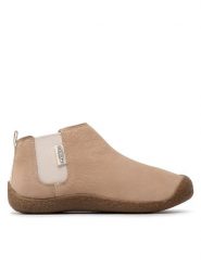 Keen Sztyblety Mosey Chelsea Leather 1026453 Beżowy. Brązowe botki Keen, bez wzorów, z nubiku, bez obcasa, na płaskiej podeszwie, bez zapięcia. Za 289.99 zł.