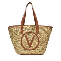 Torebka Valentino. Brązowe shopper bag Valentino, bez wzorów, bez dodatków. Za 479.99 zł.