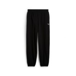 Spodnie Puma Wardrobe Ess Relaxed Tr Cl. Czarne spodnie dresowe Puma, bez wzorów, z dresówki. Za 244.99 zł.