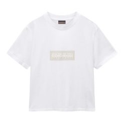 Koszulka damska Napapijri S-Suze. Białe t-shirty sportowe Napapijri, l, bez wzorów, bez ramiączek. Za 109.99 zł.