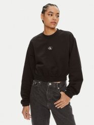 Calvin Klein Jeans Bluza J20J223535 Czarny Regular Fit. Czarne bluzy Calvin Klein Jeans, xl, bez wzorów, z bawełny, bez kaptura. Za 229.99 zł.