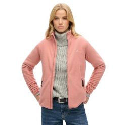 Polar damski zapinany na zamek Superdry. Czerwone bluzy z polaru Superdry, na zimę, bez wzorów, z polaru. Za 332.10 zł.