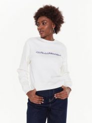 KARL LAGERFELD Bluza Future Logo 225W1804 Écru Regular Fit. Bluzy KARL LAGERFELD, m, bez wzorów, z bawełny, bez kaptura. Za 459.99 zł.