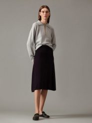 Perfect Cashmere Kaszmirowa spódnica "Rinzen" w kolorze fioletowym rozmiar: L. Różowe spódnice Perfect Cashmere, na co dzień, l, bez wzorów, z kaszmiru, midi, proste. Za 500.95 zł.